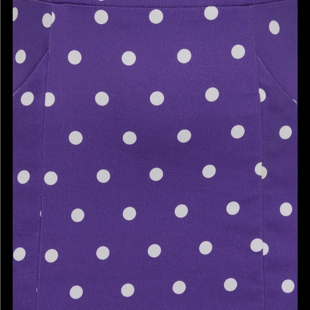 Collectif Mainline Hepburn Pretty Polka Dot Pencil Dress - Picture 5 of 8